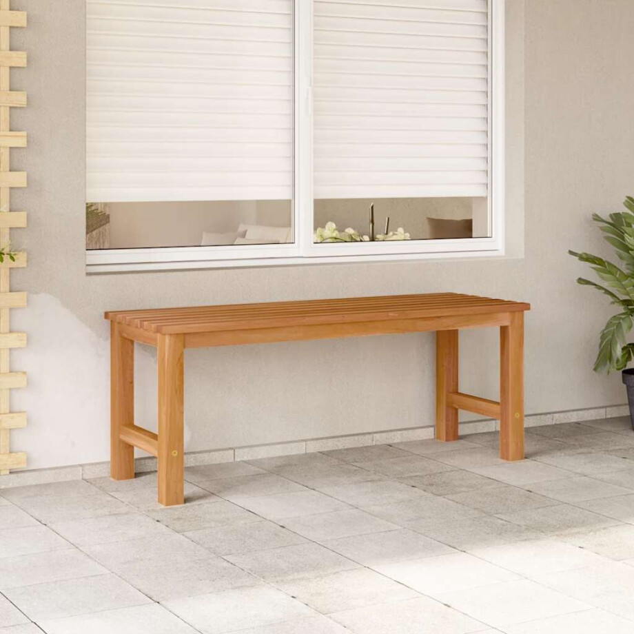 vidaXL Tuinbank 114 cm massief teakhout afbeelding 1