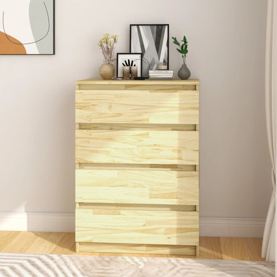 vidaXL Bijzetkast 60x36x84 cm massief grenenhout vidaXL Bijzetkast 60x36x84 cm massief grenenhout afbeelding 1