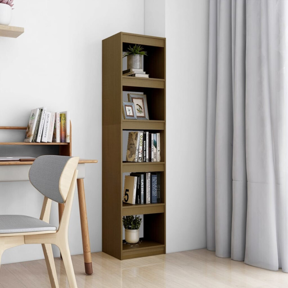 vidaXL Boekenkast / kamerscherm 40x30x167,5 cm grenenhout honingbruin afbeelding 1