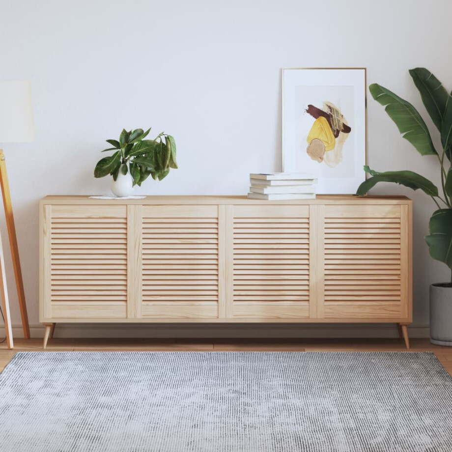 vidaXL Kastdeuren met lamellen 4 st 61,5x49,4 cm massief grenenhout afbeelding 1