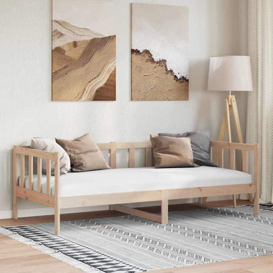 vidaXL Slaapbank massief grenenhout 90x200 cm afbeelding 1