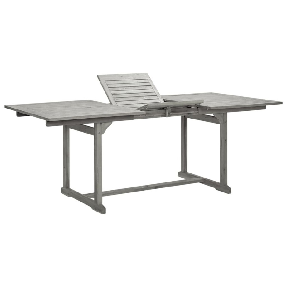 vidaXL Tuintafel (150-200)x100x75 cm massief acaciahout afbeelding 1