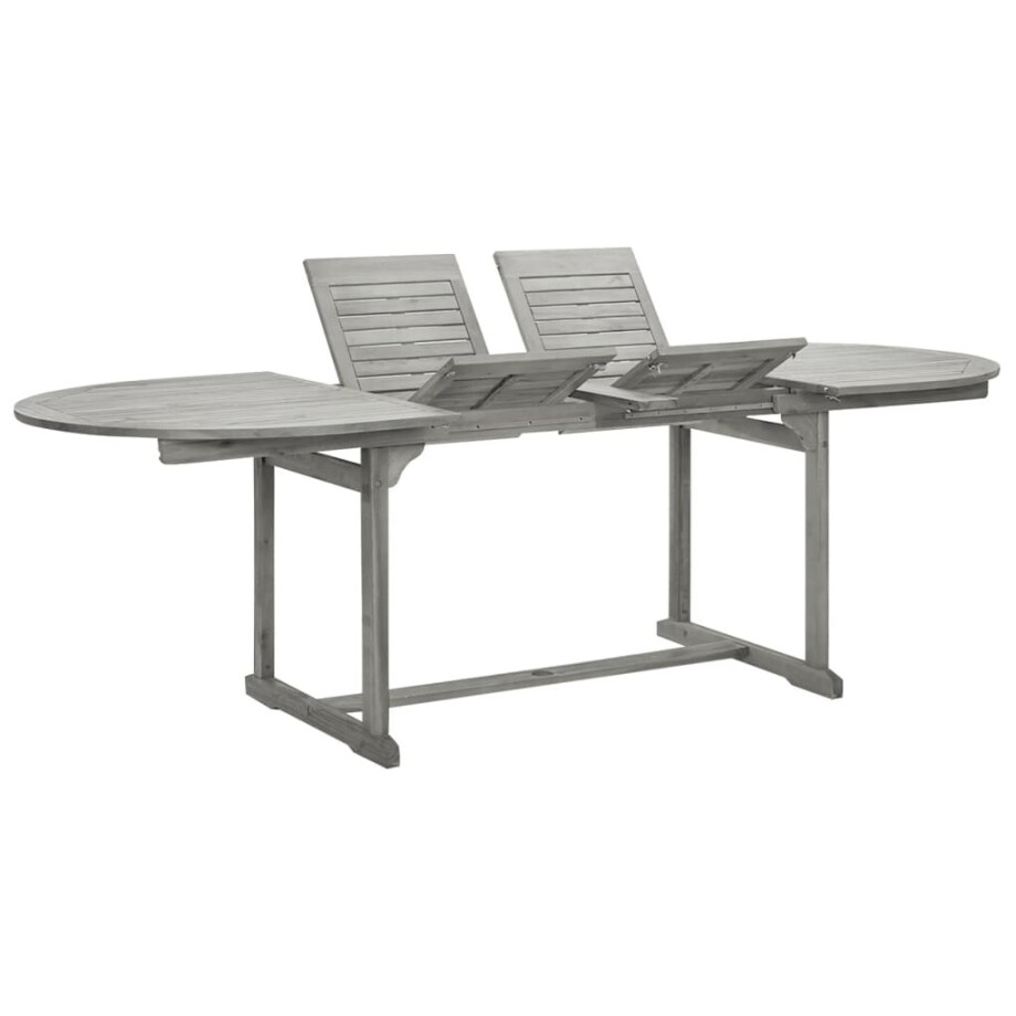 vidaXL Tuintafel (160-240)x100x75 cm massief acaciahout afbeelding 1