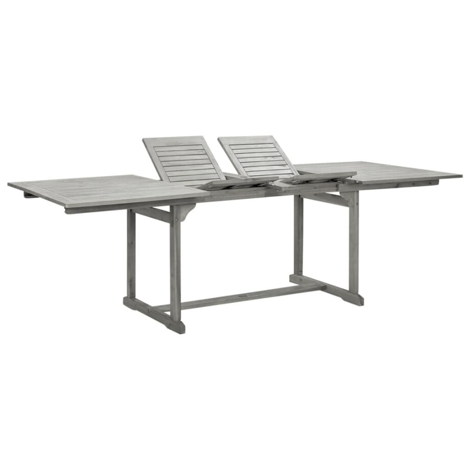 vidaXL Tuintafel (160-240)x100x75 cm massief acaciahout afbeelding 1