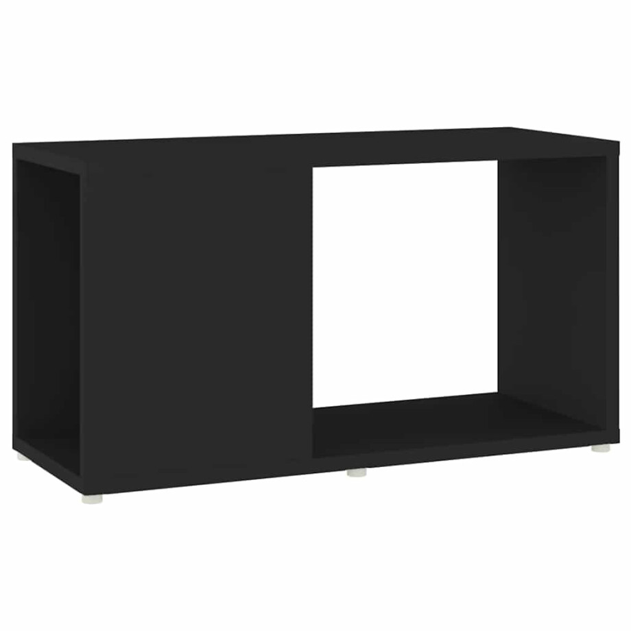 vidaXL Tv-meubel 60x24x32 cm bewerkt hout zwart vidaXL Tv-meubel 60x24x32 cm bewerkt hout zwart afbeelding 1