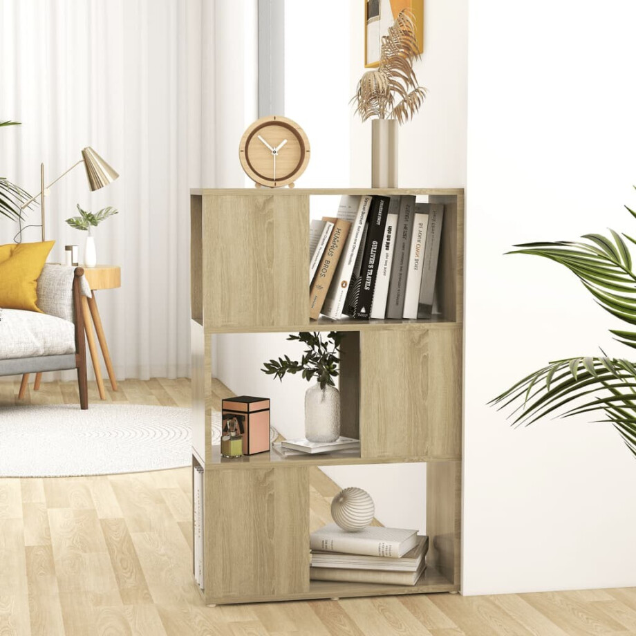 vidaXL Boekenkast/kamerscherm 60x24x94 cm bewerkt hout sonoma eiken afbeelding 1