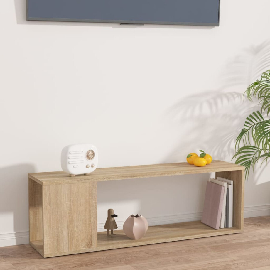 vidaXL Tv-meubel 100x24x32 cm bewerkt hout sonoma eikenkleurig vidaXL Tv-meubel 100x24x32 cm bewerkt hout sonoma eikenkleurig afbeelding 1