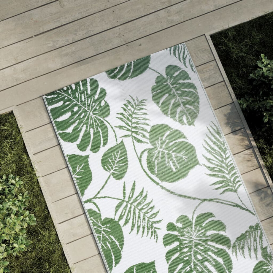 vidaXL Buitenkleed ARAKIL 80x150 cm polypropeen groen afbeelding 1