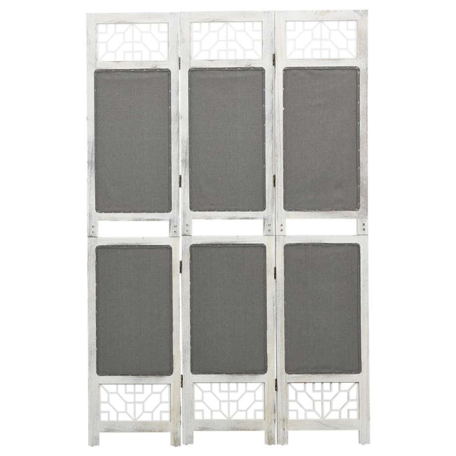 vidaXL Kamerscherm met 3 panelen 105x165 cm stof grijs afbeelding 1
