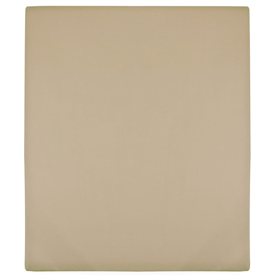 vidaXL Hoeslaken jersey 90x200 cm katoen taupe afbeelding 1