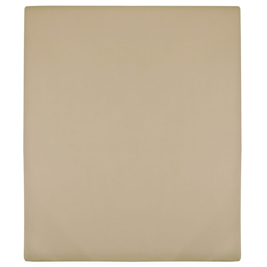 vidaXL Hoeslaken jersey 90x200 cm katoen taupe afbeelding 1