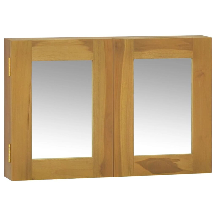 vidaXL Spiegelkast 60x10x40 cm massief teakhout afbeelding 1