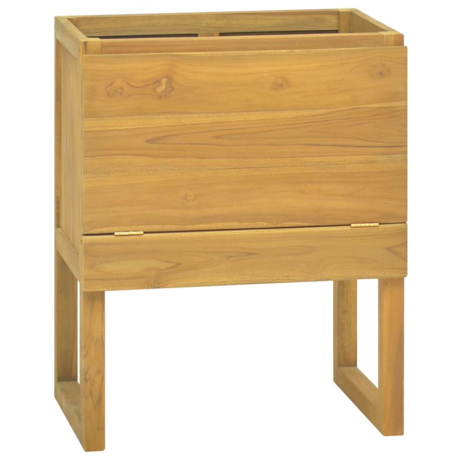 vidaXL Badkamerkast 60x40x75 cm massief teakhout afbeelding 1