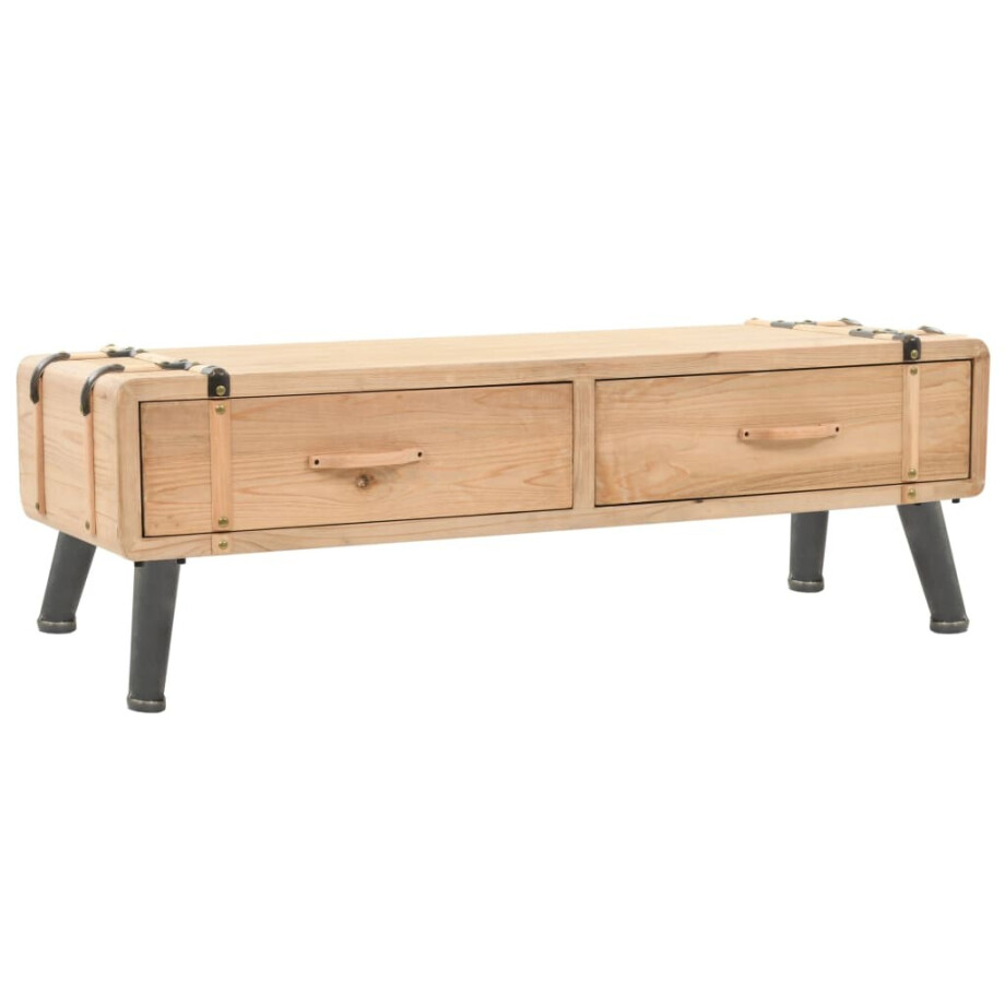 vidaXL Tv-meubel 110x33x35 cm massief vurenhout vidaXL Tv-meubel 110x33x35 cm massief vurenhout afbeelding 1