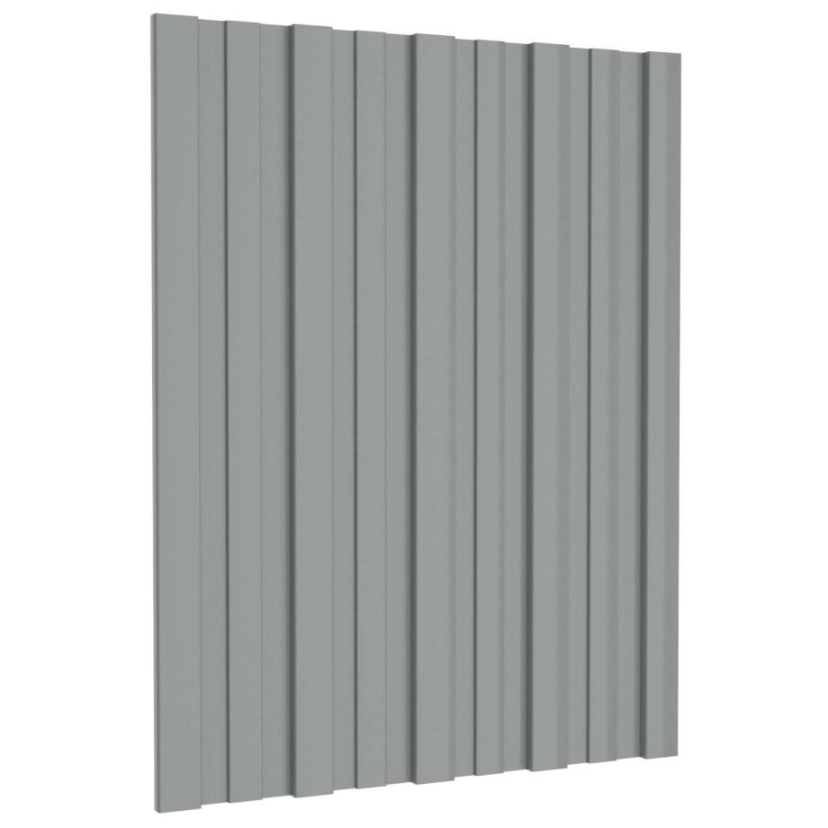 vidaXL Dakpaneel 36 pcs Grijs 60 x 45 cm Gegalvaniseerd staal afbeelding 1