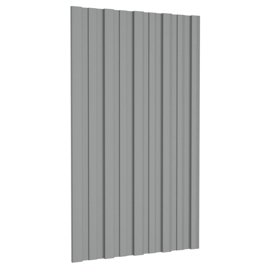 vidaXL Dakpaneel 36 pcs Grijs 80 x 45 cm Gegalvaniseerd staal afbeelding 1