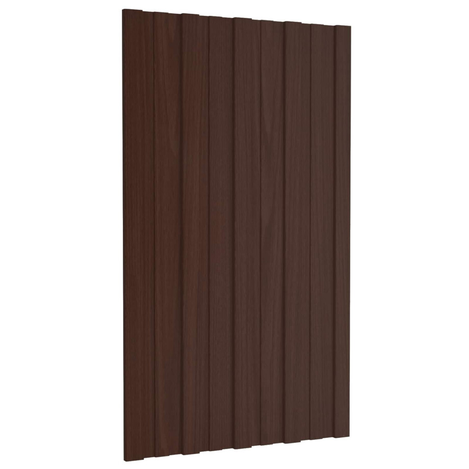 vidaXL Dakpaneel 36 pcs Bruin 80 x 45 cm Gegalvaniseerd staal afbeelding 1
