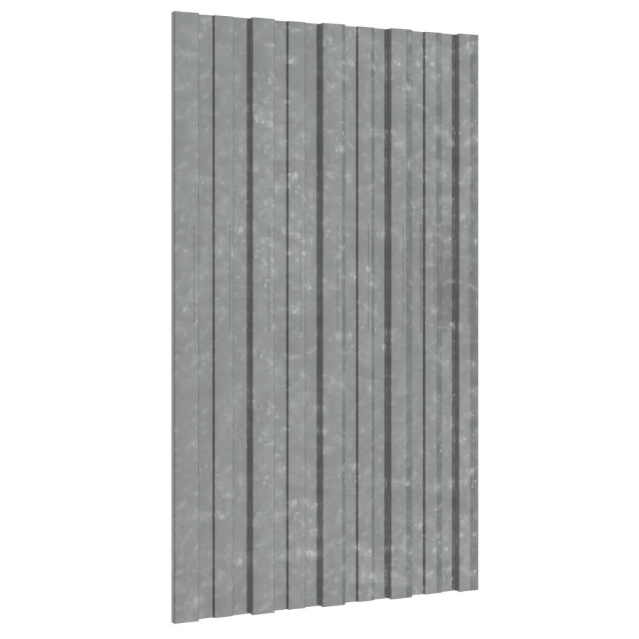 vidaXL Dakpaneel 36 pcs Zilverkleurig 80 x 45 cm Gegalvaniseerd staal afbeelding 1