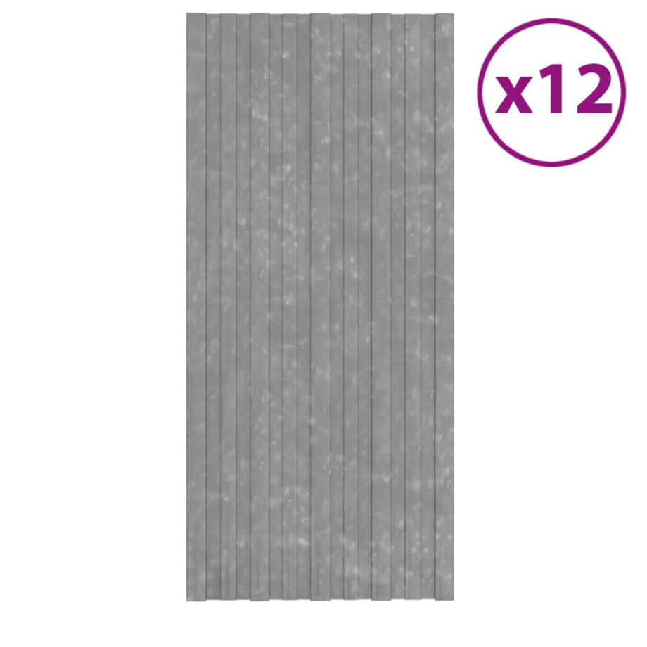 vidaXL Dakpanelen 12 st 100x45 cm gegalvaniseerd staal zilverkleurig vidaXL Dakpanelen 12 st 100x45 cm gegalvaniseerd staal zilverkleurig afbeelding 1