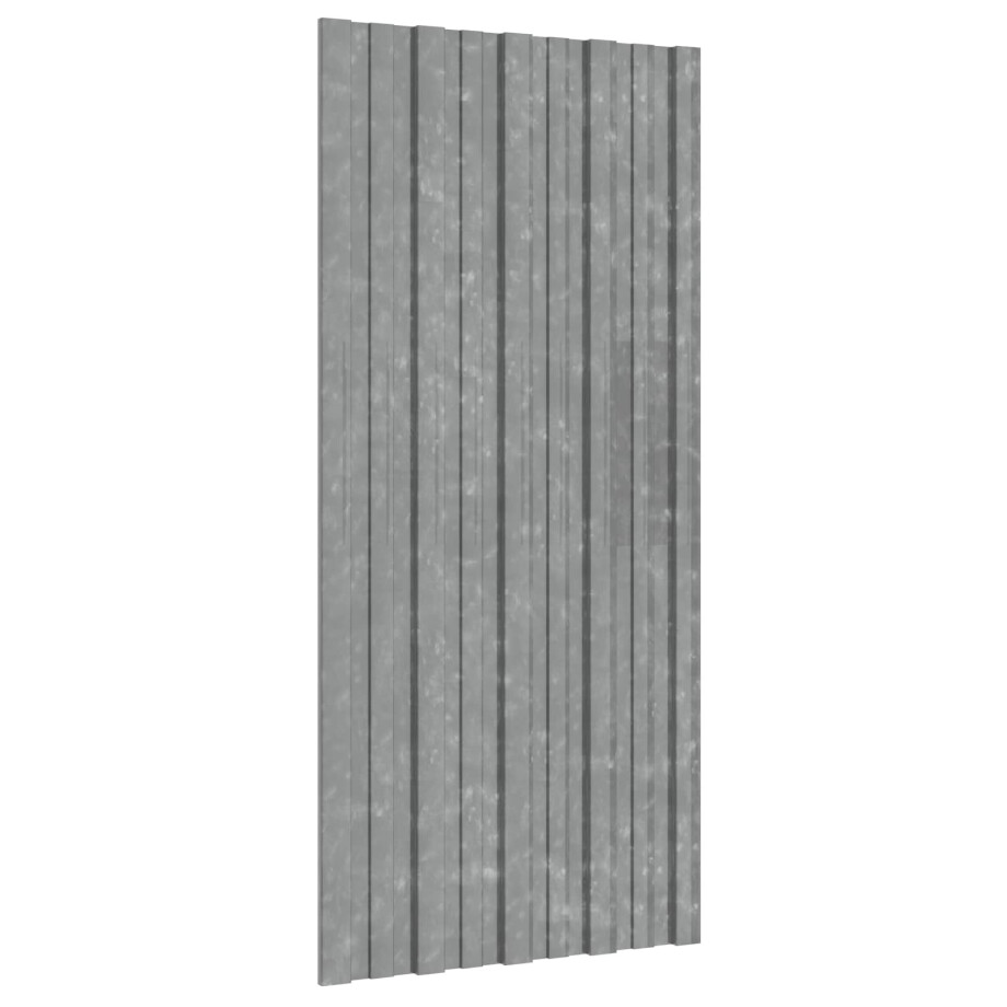 vidaXL Dakpaneel 12 pcs Zilverkleurig 100 x 45 cm Gegalvaniseerd staal afbeelding 1