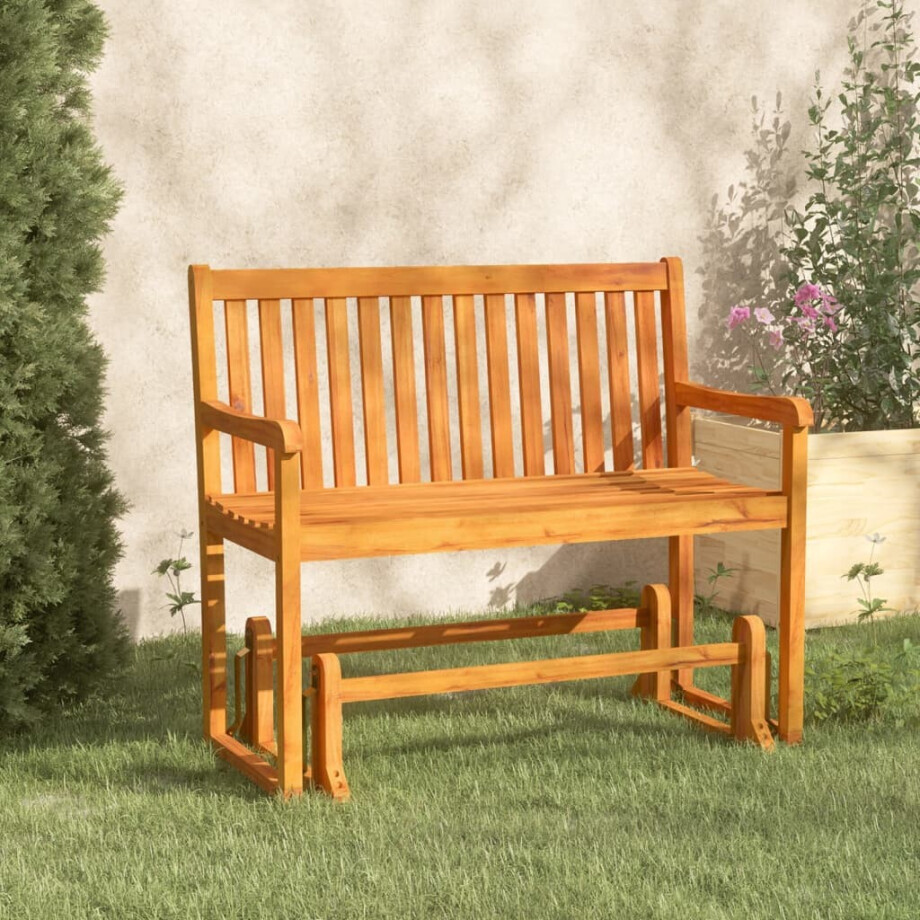 vidaXL Schommelbank 110 cm massief acaciahout afbeelding 1