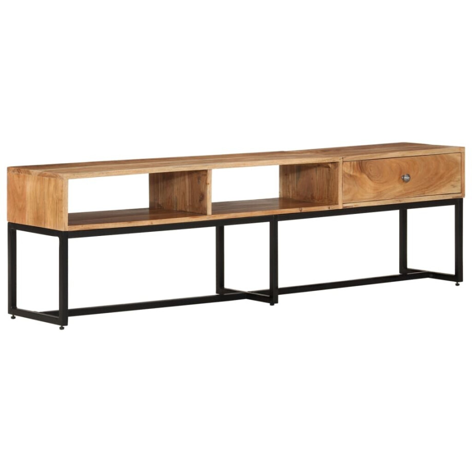 vidaXL Tv-meubel 160x30x45 cm massief acaciahout vidaXL Tv-meubel 160x30x45 cm massief acaciahout afbeelding 1