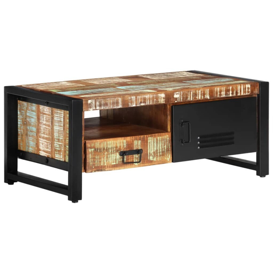 vidaXL Salontafel 100x50x41 cm massief gerecycled hout vidaXL Salontafel 100x50x41 cm massief gerecycled hout afbeelding 1