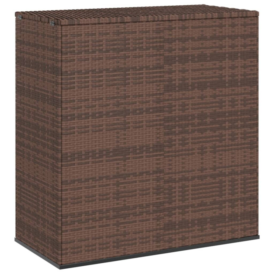 vidaXL Tuinbox 100x49x103,5 cm polyetheen rattan bruin vidaXL Tuinbox 100x49x103,5 cm polyetheen rattan bruin afbeelding 1