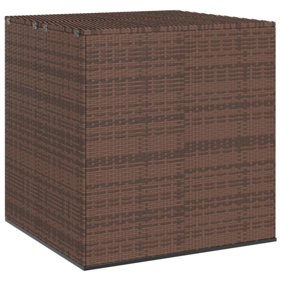 vidaXL Tuinbox 100x97,5x104 cm polyetheen rattan bruin vidaXL Tuinbox 100x97,5x104 cm polyetheen rattan bruin afbeelding 1