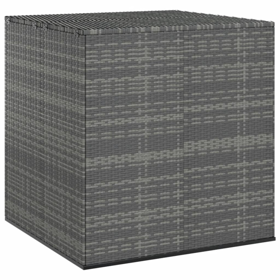 vidaXL Tuinbox 100x97,5x104 cm polyetheen rattan grijs afbeelding 1