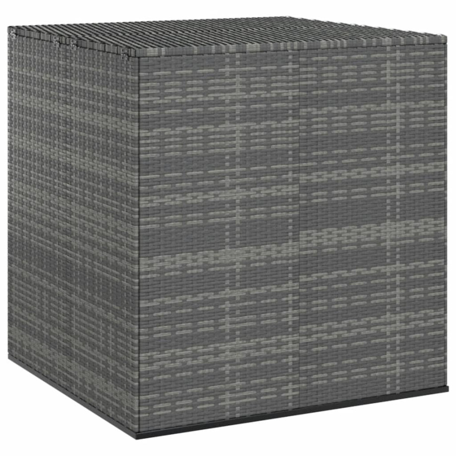 vidaXL Tuinbox 100x97,5x104 cm polyetheen rattan grijs afbeelding 1
