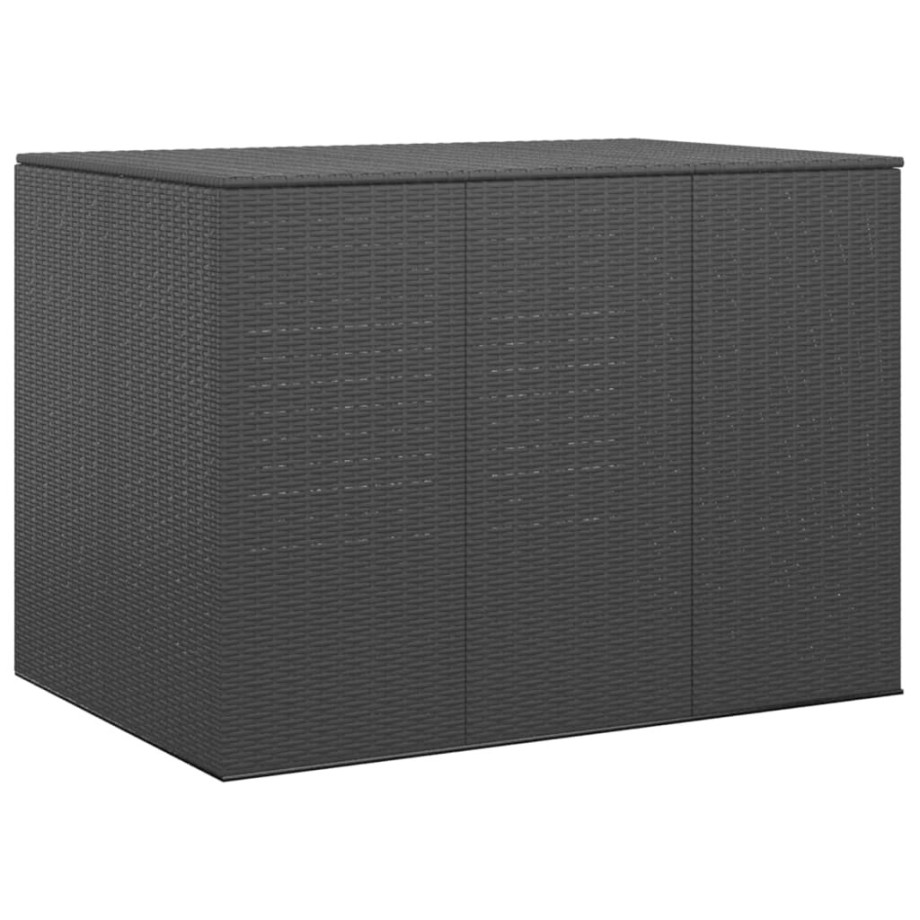 vidaXL Tuinbox 145x100x103 cm polyetheen rattan zwart afbeelding 1