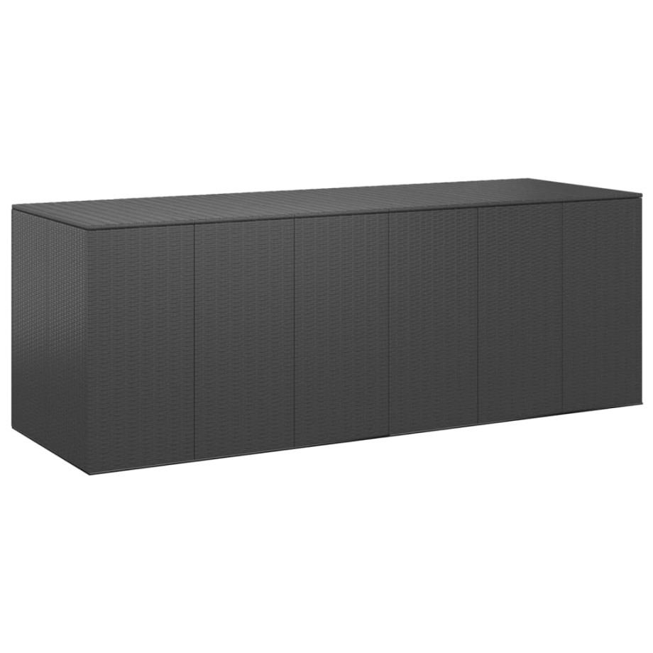 vidaXL Tuinbox 291x100,5x104 cm polyetheen rattan zwart afbeelding 1