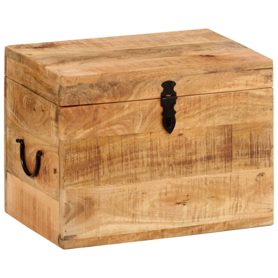 vidaXL Opbergbox 39x28x31 cm massief mangohout afbeelding 1