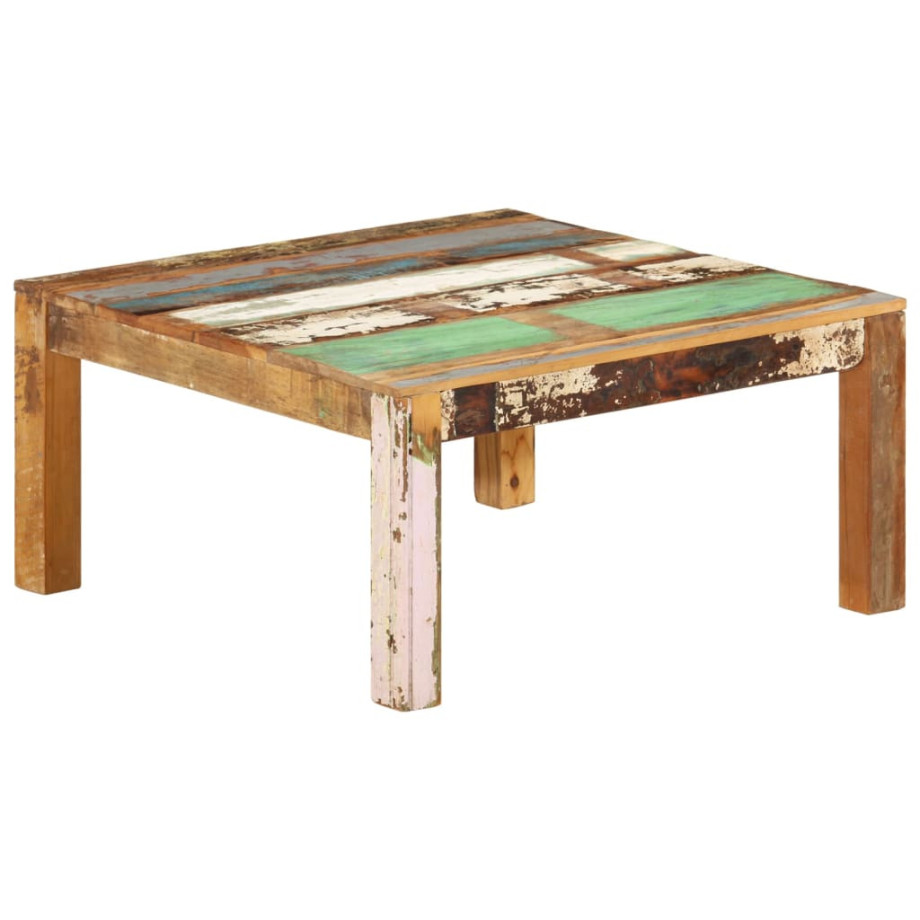 vidaXL Salontafel 80x80x40 cm massief gerecycled hout afbeelding 1