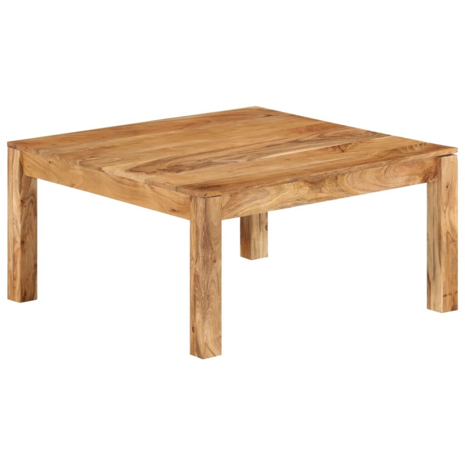 vidaXL Salontafel 80x80x40 cm massief acaciahout afbeelding 1