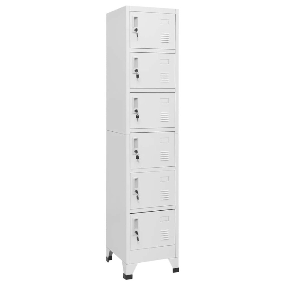vidaXL Lockerkast 38x40x180 cm staal lichtgrijs vidaXL Lockerkast 38x40x180 cm staal lichtgrijs afbeelding 1