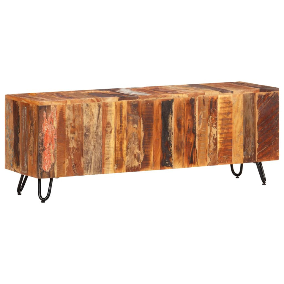 vidaXL Tv-meubel 110x30x40 cm massief gerecycled hout afbeelding 1