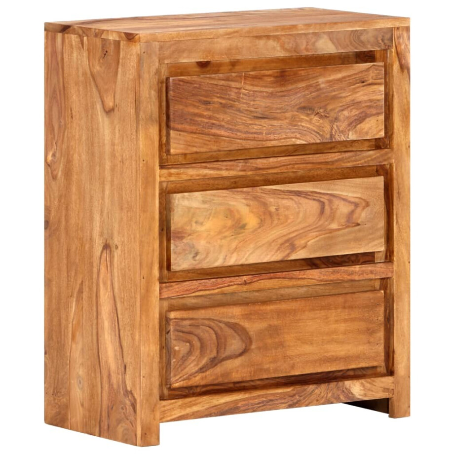vidaXL Ladekast 60x33x75 cm massief acaciahout afbeelding 1