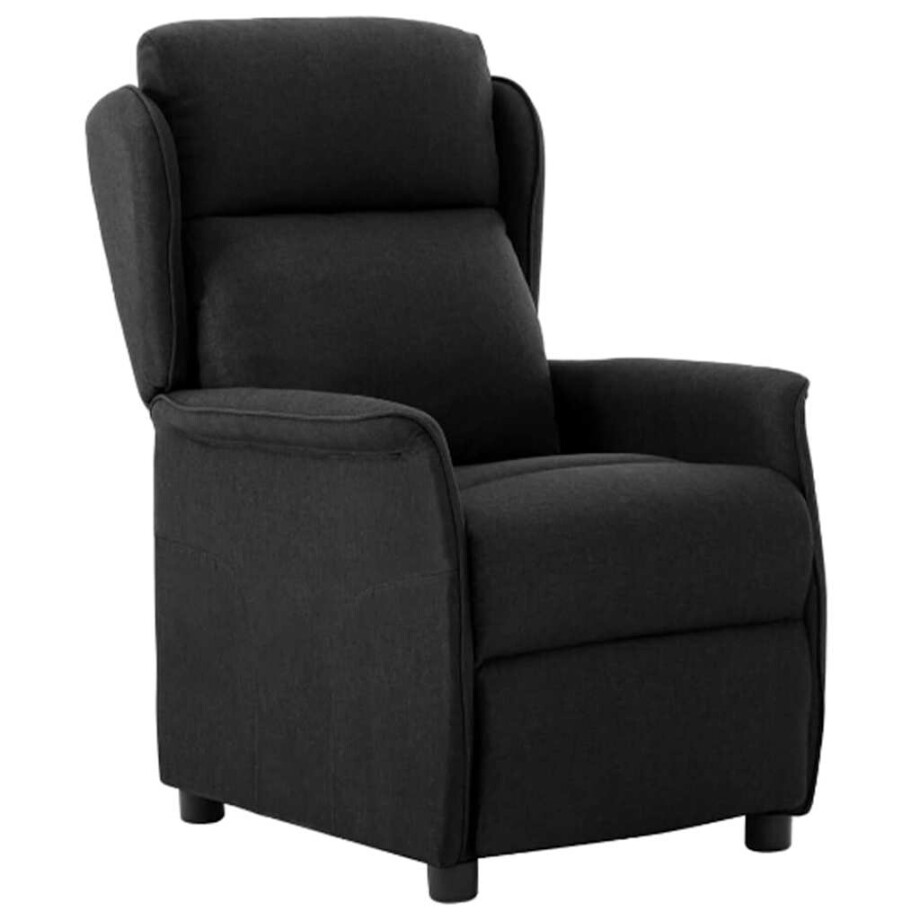 vidaXL Ligstoel Zwart 66.5 x 94 x 101.5 cm Polyester afbeelding 1