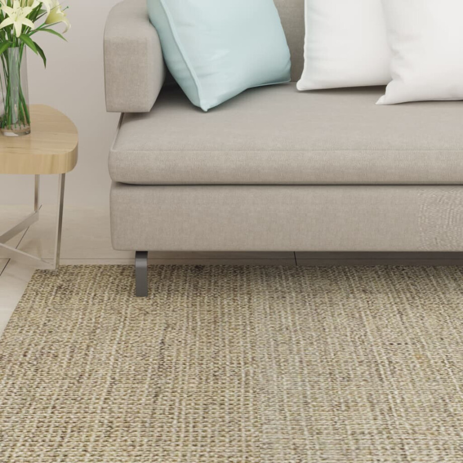 vidaXL Vloerkleed 66x350 cm natuurlijk sisal groen afbeelding 1