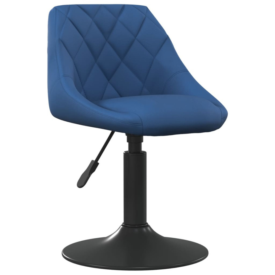 vidaXL Eetkamerstoel fluweel blauw afbeelding 1
