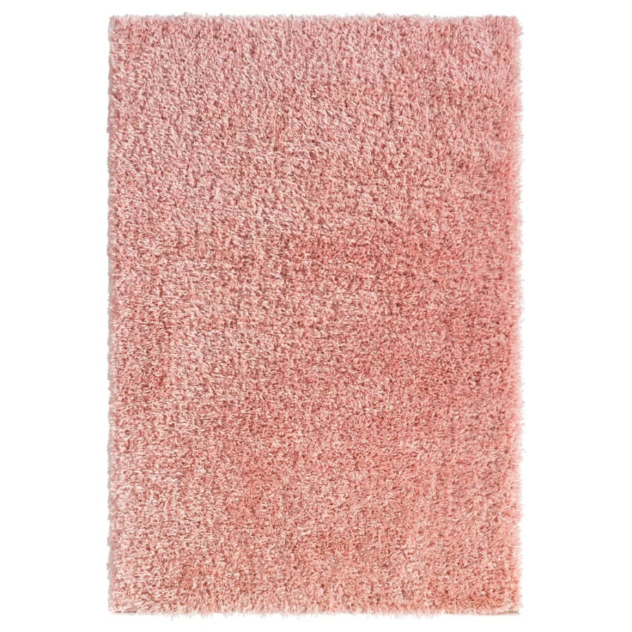 vidaXL Vloerkleed shaggy hoogpolig 50 mm 160x230 cm roze afbeelding 1
