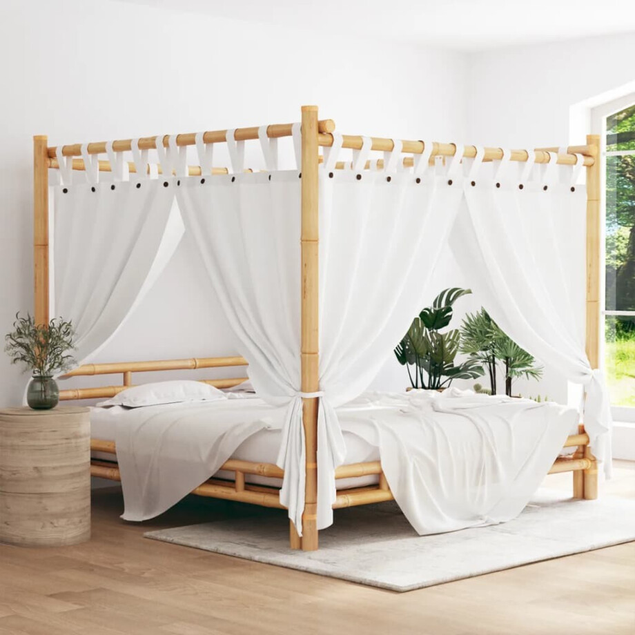 vidaXL Hemelbed 200x200 cm bamboe vidaXL Hemelbed 200x200 cm bamboe afbeelding 1