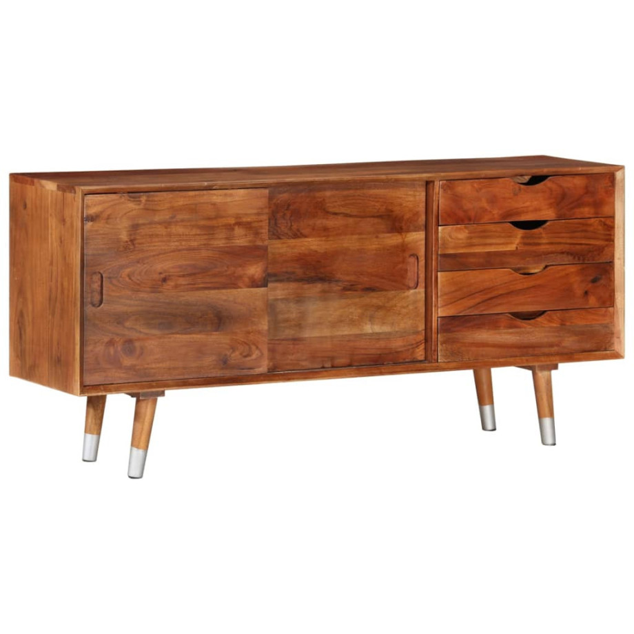 vidaXL Tv-meubel 118x30x55 cm massief acaciahout afbeelding 1