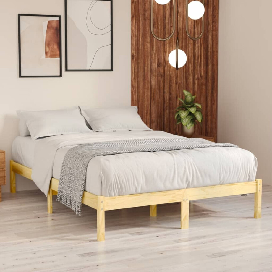 vidaXL Bedframe massief grenenhout 120x200 cm afbeelding 1