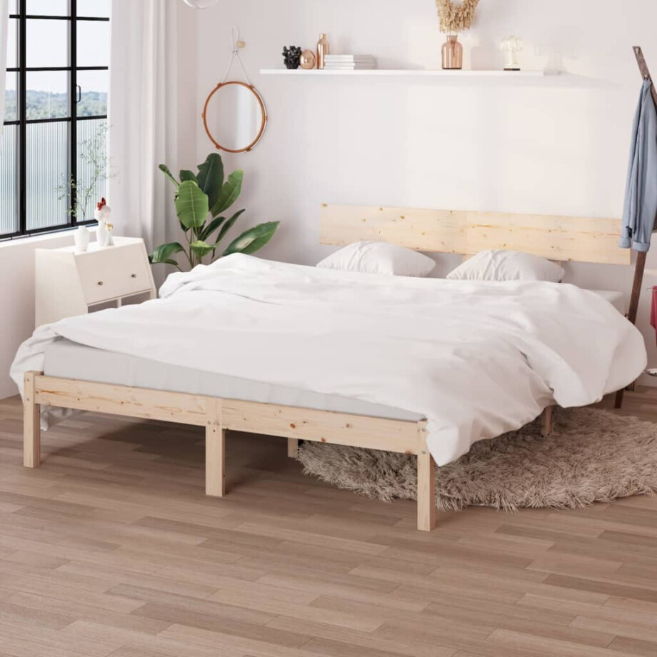 vidaXL Bedframe zonder matras massief hout 120x200 cm vidaXL Bedframe zonder matras massief hout 120x200 cm afbeelding 1