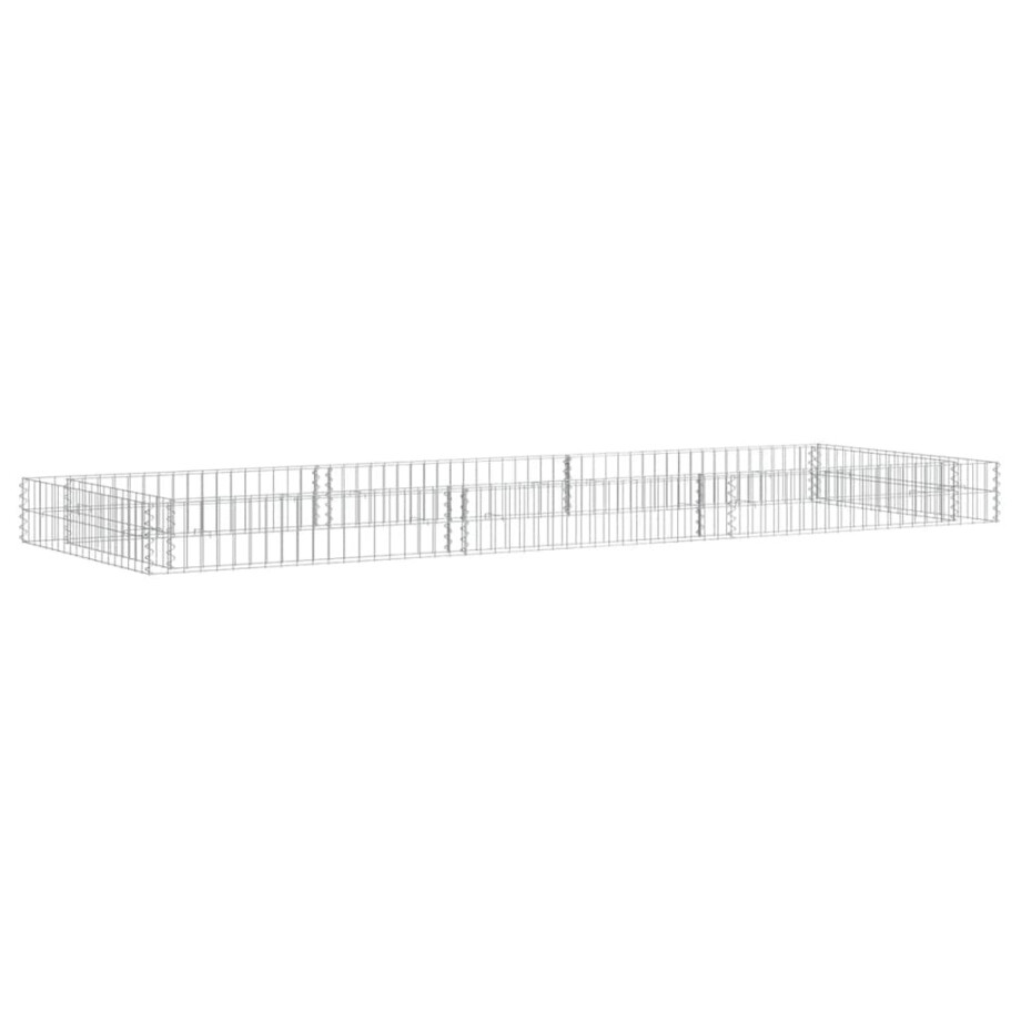 vidaXL Gabion plantenbak verhoogd 300x100x20 cm gegalvaniseerd staal afbeelding 1