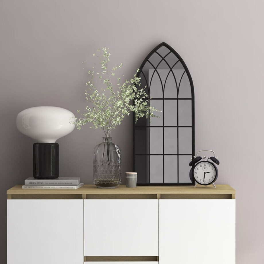 vidaXL Spiegel 70x30 cm ijzer zwart afbeelding 1