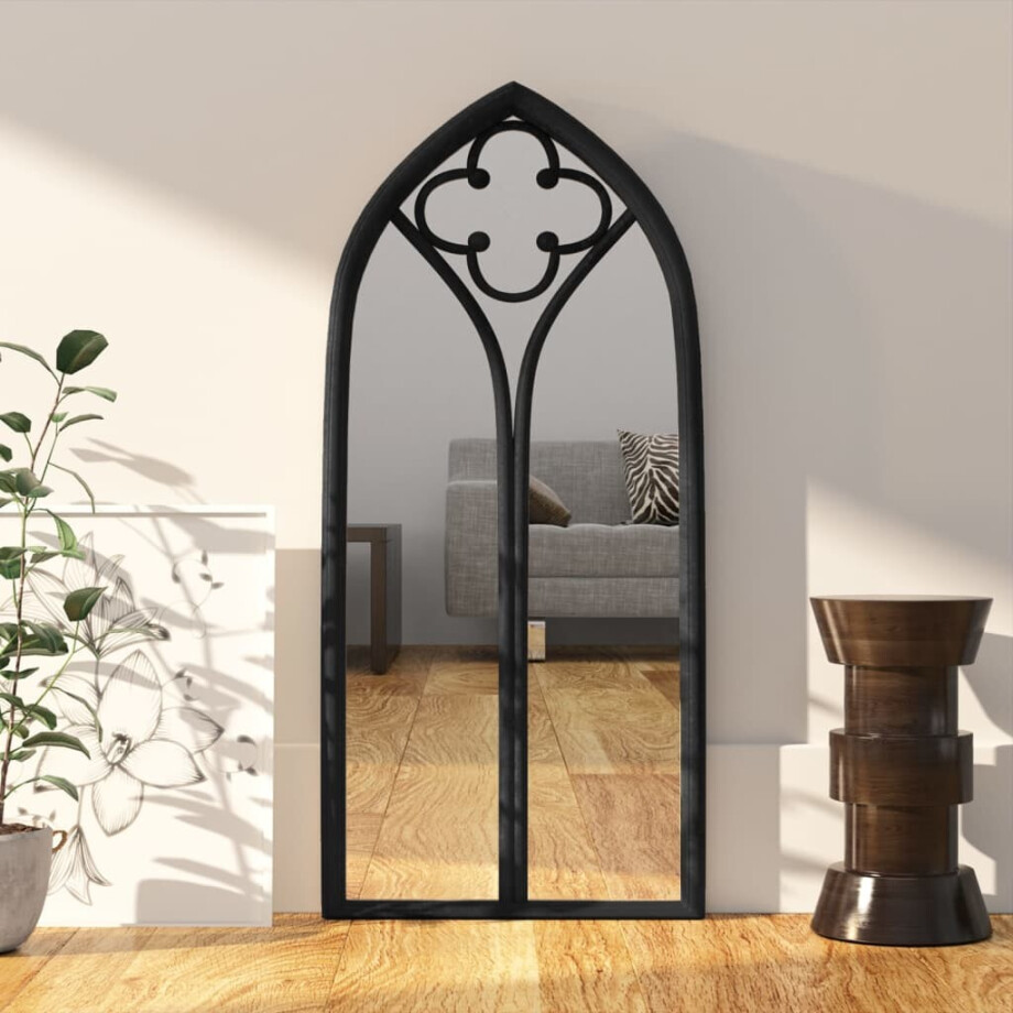 vidaXL Spiegel 100x45 cm ijzer zwart afbeelding 1